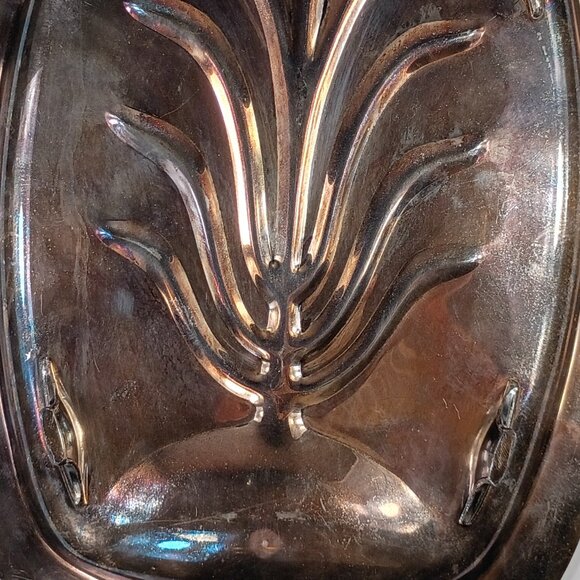 Vtg Silverplate Serving Trays Platters Tree of Life Round WS Blackinton LOT OF 3 - Picture 4 of 16